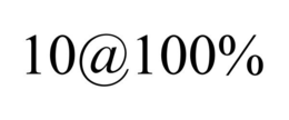 10@100% trademark