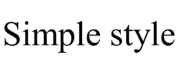 SIMPLE STYLE trademark