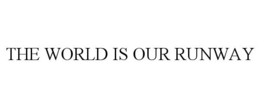 THE WORLD IS OUR RUNWAY trademark