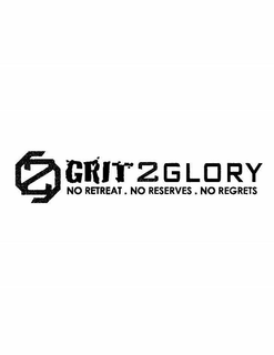 G2G GRIT2GLORY NO RETREAT. NO RESERVES.NO REGRETS trademark