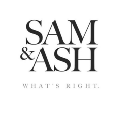 SAM & ASH WHAT'S RIGHT. trademark