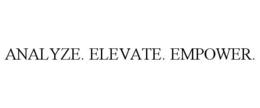 ANALYZE. ELEVATE. EMPOWER. trademark