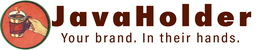 JAVAHOLDER YOUR BRAND. IN THEIR HANDS. trademark
