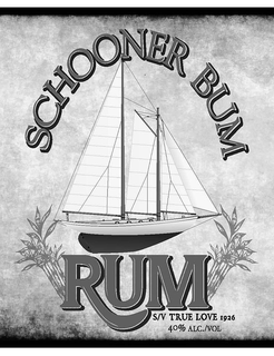 SCHOONER BUM RUM S/V TRUE LOVE 1926 40%ALC./VOL trademark