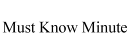 MUST KNOW MINUTE trademark