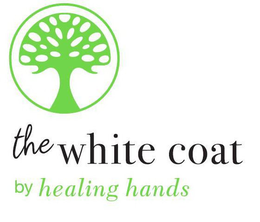 THE WHITE COAT BY HEALING HANDS trademark