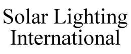 SOLAR LIGHTING INTERNATIONAL trademark