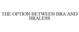 THE OPTION BETWEEN BRA AND BRALESS trademark