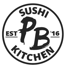 PB SUSHI KITCHEN EST '16 trademark