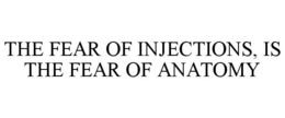 THE FEAR OF INJECTIONS, IS THE FEAR OF ANATOMY trademark