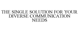 THE SINGLE SOLUTION FOR YOUR DIVERSE COMMUNICATION NEEDS trademark
