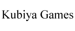 KUBIYA GAMES trademark