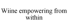 WIINE EMPOWERING FROM WITHIN trademark
