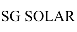 SG SOLAR trademark