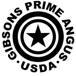 GIBSONS PRIME ANGUS USDA trademark