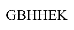 GBHHEK trademark