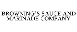 BROWNING'S SAUCE AND MARINADE COMPANY trademark