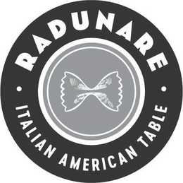 RADUNARE · ITALIAN AMERICAN TABLE · trademark