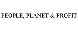 PEOPLE, PLANET & PROFIT trademark