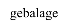 GEBALAGE trademark