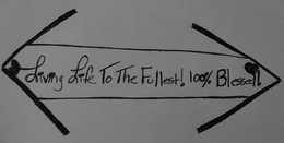 LIVING LIFE TO THE FULLEST! 100% BLESSED trademark