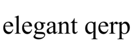 ELEGANT QERP trademark