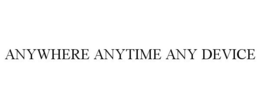 ANYWHERE ANYTIME ANY DEVICE trademark