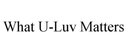 WHAT U-LUV MATTERS trademark