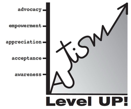 AUTISM LEVEL UP! AWARENESS ACCEPTANCE APPRECIATION EMPOWERMENT ADVOCACY trademark
