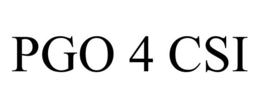 PGO 4 CSI trademark