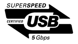 SUPERSPEED CERTIFIED USB 5 GBPS trademark