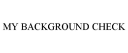 MY BACKGROUND CHECK trademark