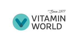 V SINCE 1977 VITAMIN WORLD trademark