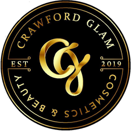 CG CRAWFORD GLAM COSMETICS & BEAUTY EST 2019 trademark