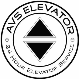AVS ELEVATOR 24 HOUR ELEVATOR SERVICE trademark