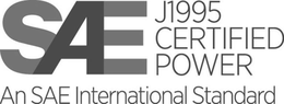 SAE J1995 CERTIFIED POWER AN SAE INTERNATIONAL STANDARD trademark