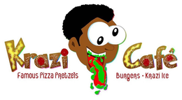 KRAZI CAFÉ FAMOUS PIZZA PRETZELS BURGERS KRAZI ICE trademark