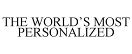 THE WORLD'S MOST PERSONALIZED trademark