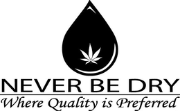 NEVER BE DRY WHERE QUALITY IS PREFERRED trademark