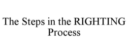 THE STEPS IN THE RIGHTING PROCESS trademark