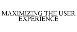 MAXIMIZING THE USER EXPERIENCE trademark