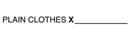 PLAIN CLOTHES X trademark
