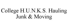 COLLEGE H.U.N.K.S. HAULING JUNK & MOVING trademark