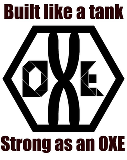 OXE BUILT LIKE A TANK STRONG AS AN OXE trademark