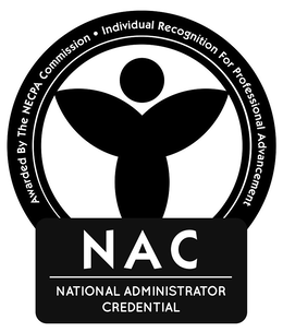 NAC NATIONAL ADMINISTRATOR CREDENTIAL AWARDED BY THE NECPA COMMISSION · INDIVIDUAL RECOGNITION FOR PROFESSIONAL ADVANCEMENT trademark