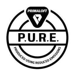 PRIMALOFT P P.U.R.E. PRODUCED USING REDUCED EMISSIONS trademark