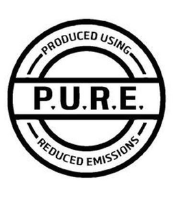 P.U.R.E. PRODUCED USING REDUCED EMISSIONS trademark