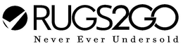 RUGS2GO NEVER EVER UNDERSOLD trademark