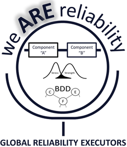 WE ARE RELIABILITY, COMPONENT "A", COMPONENT "B", STRESS, STRENGTH, BDD, C, E, F, 0, 1, GLOBAL RELIABILITY EXECUTORS trademark