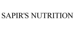 SAPIR'S NUTRITION trademark